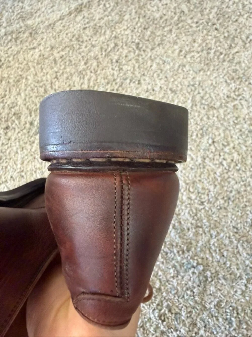 Heschung Derby Split Toe Dress Shoes Men's Brown Leather Sz 9.5 Norwegian Welt